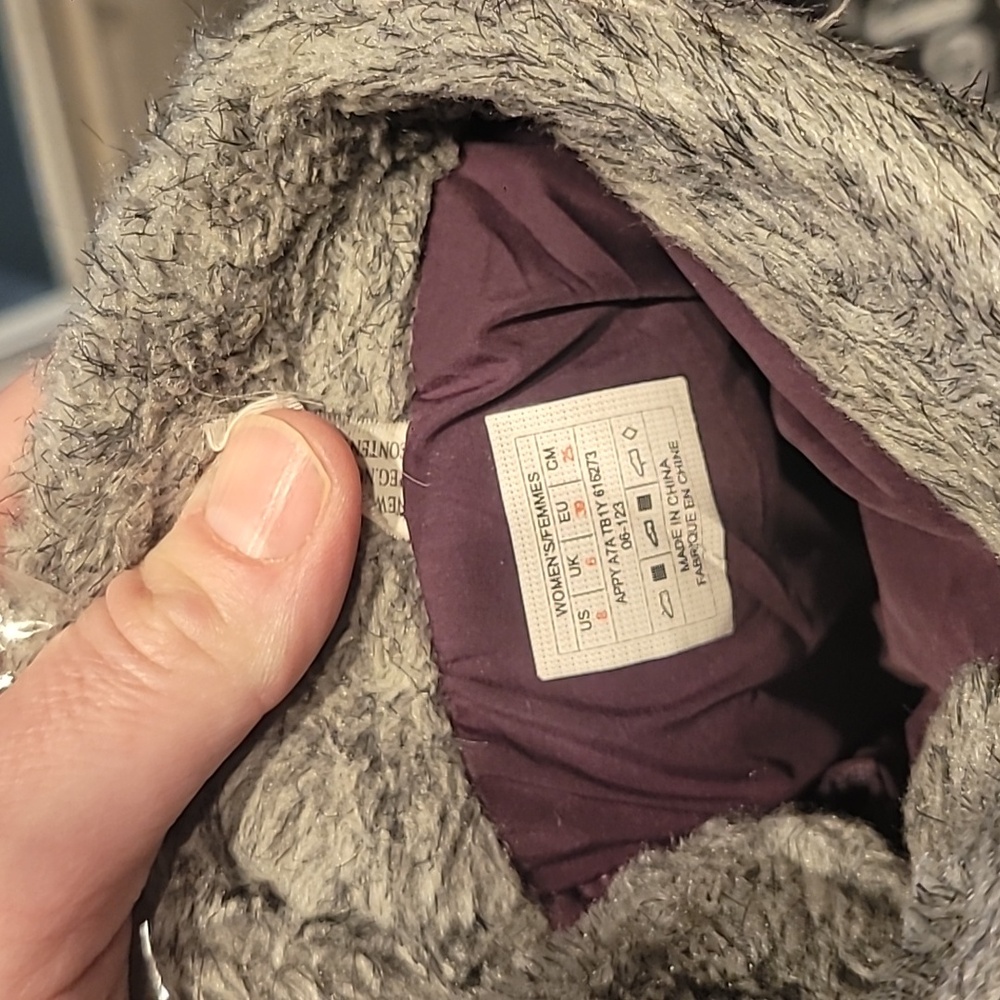 The North Face Boots Goose Down Puffer Nuptse Fur IV Snow Ski Size 8 Purple/pink - Picture 6 of 11